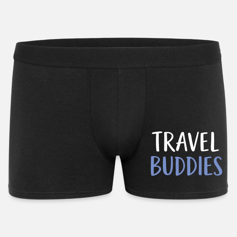Travel buddies - Männer Boxer Shorts - Schwarz