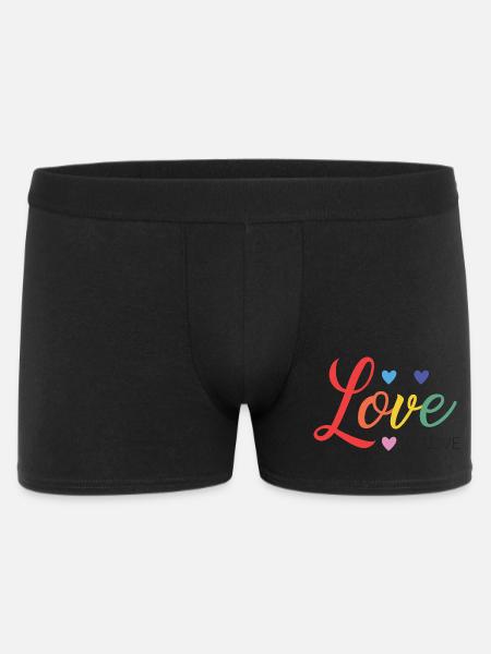 LGBT-Pride-Monat – Liebe ist Liebe - Männer Boxer Shorts - Schwarz
