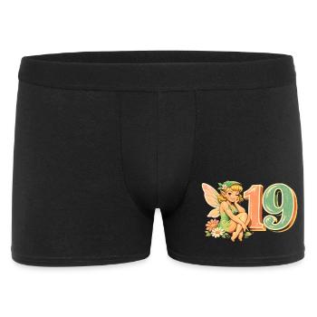 Imprimé promotionnel rétro Elf 19 – Esthétique pastel - Boxer Homme - noir - Devant