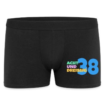 38. Geburtstag Geschenk - Männer Boxer Shorts - Schwarz - Vorne
