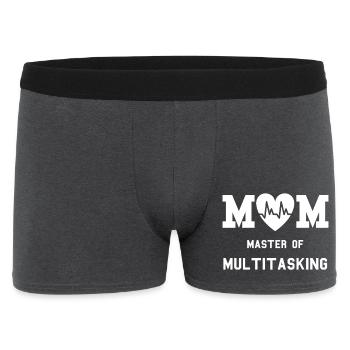 Maman, Maîtresse du Multitâche, citation drôle sur la maternité - Boxer Homme - charbon - Devant