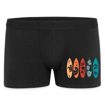 Retro Surfboard  - Men's Boxer Shorts - black - Front