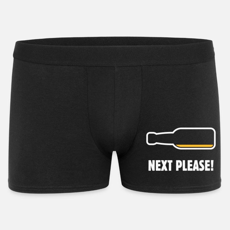 Next Please! (Bier / Bierchen / NEG 2C) - Männer Boxer Shorts - Schwarz