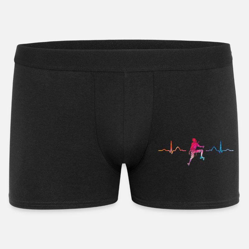 Boulderer Herzschlag Boulder Bouldern - Männer Boxer Shorts - Schwarz
