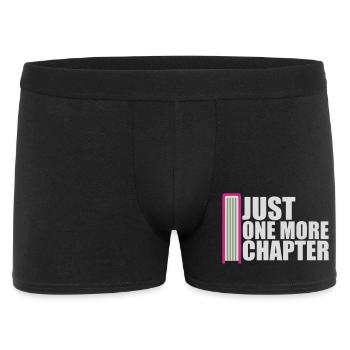Just One More Chapter Funny Bookworm Reading Cool - Men's Boxer Shorts - black - Front