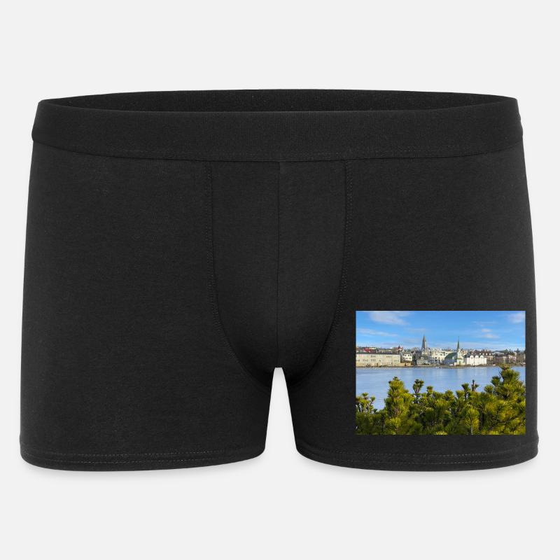 Bord de mer de Reykjavik - Boxer Homme - noir