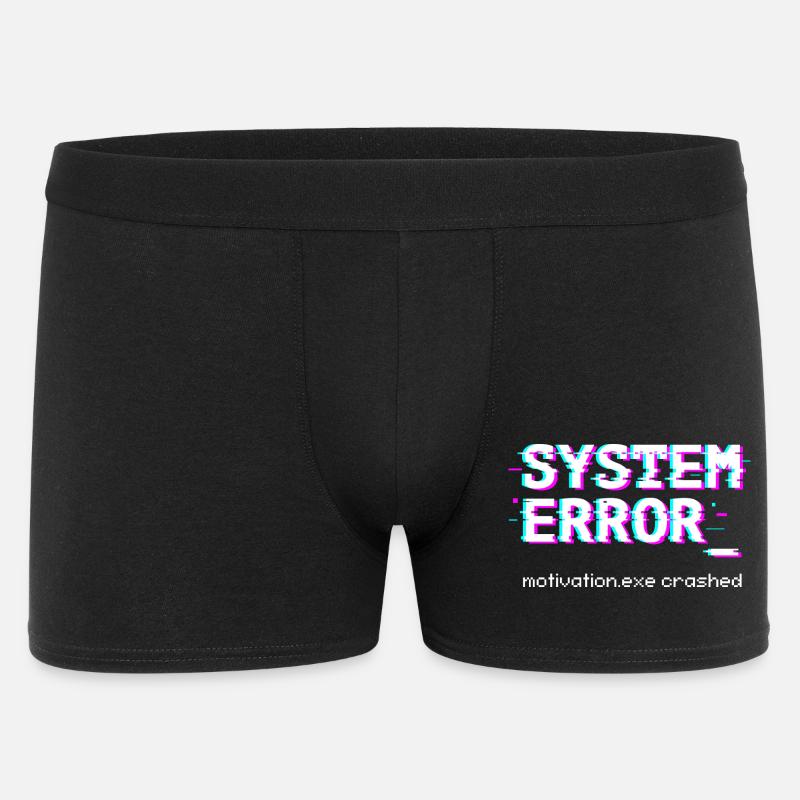 System error Motivation.exe crashed - Men's Boxer Shorts - black