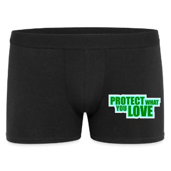Déclaration de protection de la nature Protéger ce que vous aimez Logo de la Déclaration de Protection de la Nature - Boxer Homme - noir - Devant