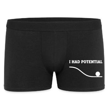 Physics Joke Potential Energy Humor Science Pun - Men's Boxer Shorts - black - Front