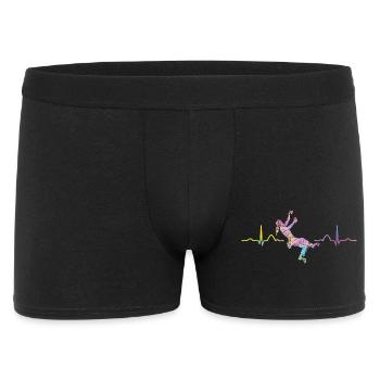 Boulderer Herzschlag Boulder Bouldern - Männer Boxer Shorts - Schwarz - Vorne