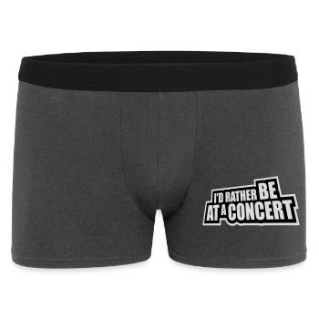 I'd Rather Be At A Concert Lustig Musik Konzert - Men's Boxer Shorts - charcoal grey - Front