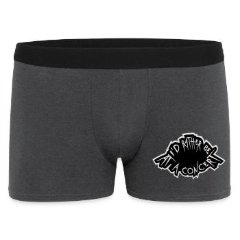 I'd Rather Be At A Concert Lustig Musik Konzert - Men's Boxer Shorts - charcoal grey - Front