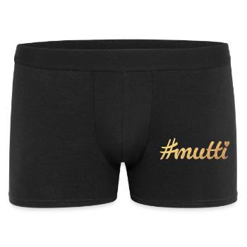Hashtag Mutti Muttertag Gold Herz Mama Mami Luxus - Männer Boxer Shorts - Schwarz - Vorne