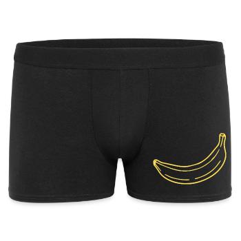 yellow banana minimal gift minimalist - Men's Boxer Shorts - black - Front