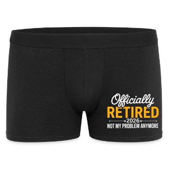 Retired 2026 Funny Retired Graphic Men Retirement - Men's Boxer Shorts - black - Front