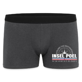 Insel Poel - Männer Boxer Shorts - Anthrazit - Vorne