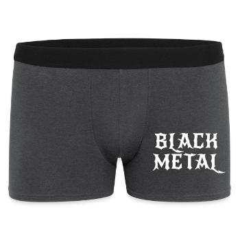 Black Metal logo design - Men's Boxer Shorts - charcoal grey - Front