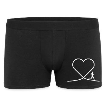 Heart Jogger - Running Jogging Love Design - Men's Boxer Shorts - black - Front