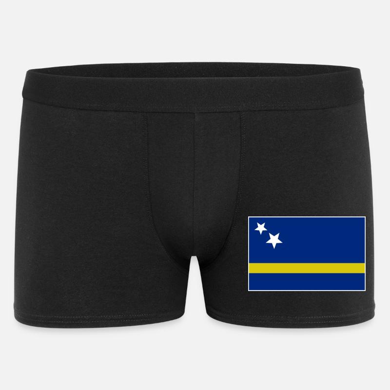 Curacao Flagge - Männer Boxer Shorts - Schwarz