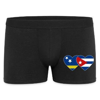 Cœur du drapeau de Curaçao Cuba - Boxer Homme - noir - Devant