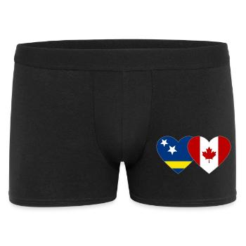 Cœur du drapeau du Canada de Curaçao - Boxer Homme - noir - Devant