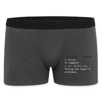 IT Support Specialist Terminal Design - Männer Boxer Shorts - Anthrazit - Vorne