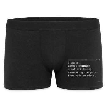 DevOps Engineer Terminal - IT Design - Männer Boxer Shorts - Schwarz - Vorne