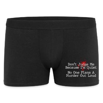 Personne ne planifie un meurtre à voix haute, drôle - Boxer Homme - noir - Devant