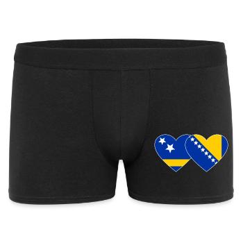 Curaçao_Bosnien_Flagge_Herz - Men's Boxer Shorts - black - Front