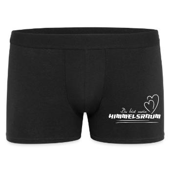 HIMMELSRAUM – Spirituelles Statement Mode - Männer Boxer Shorts - Schwarz - Vorne
