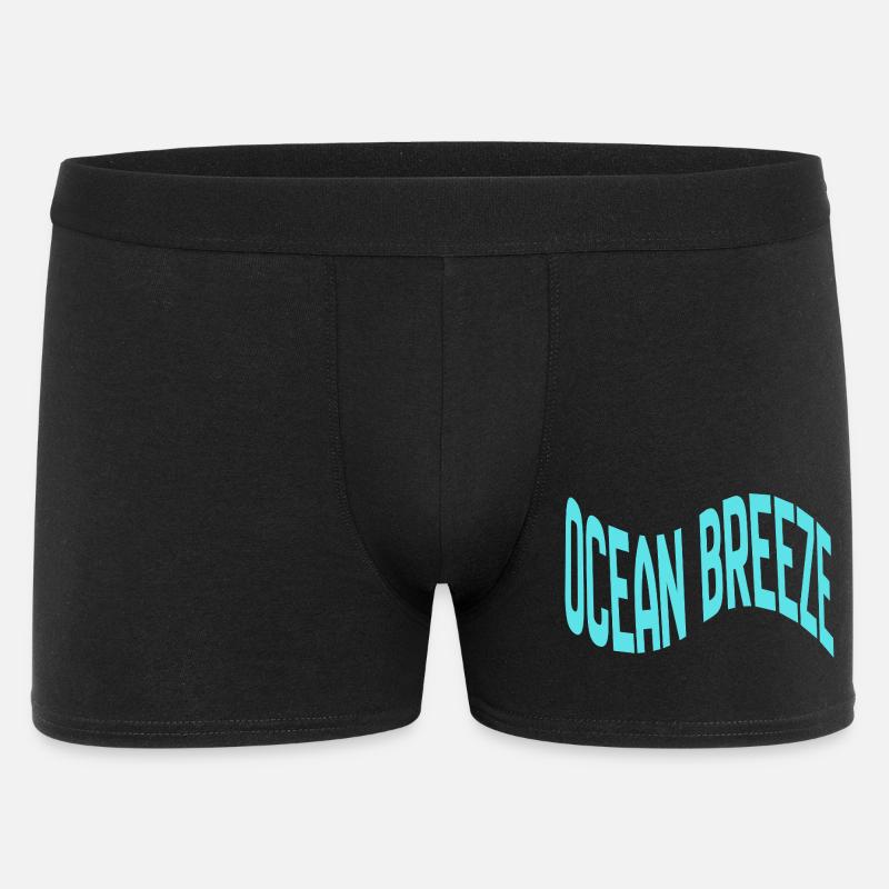 Ocean Breeze gebogene Typografie - Männer Boxer Shorts - Schwarz