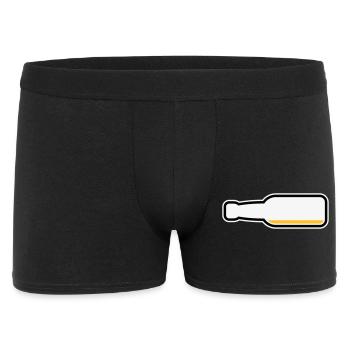 Bierflasche Leer (Bier Bierchen Symbol / POS 3C) - Männer Boxer Shorts - Schwarz - Vorne