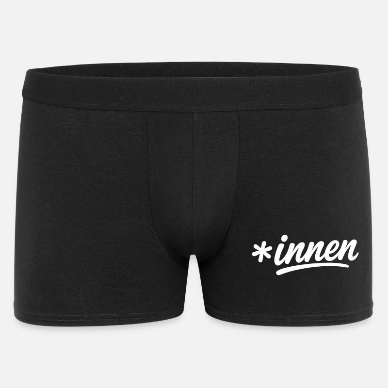 Inklusionsstern *innen Script - Männer Boxer Shorts - Schwarz