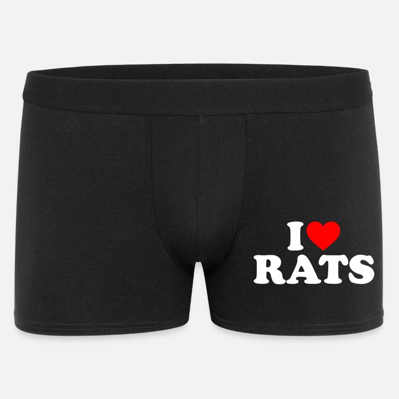 Ich liebe Ratten - Männer Boxer Shorts - Schwarz