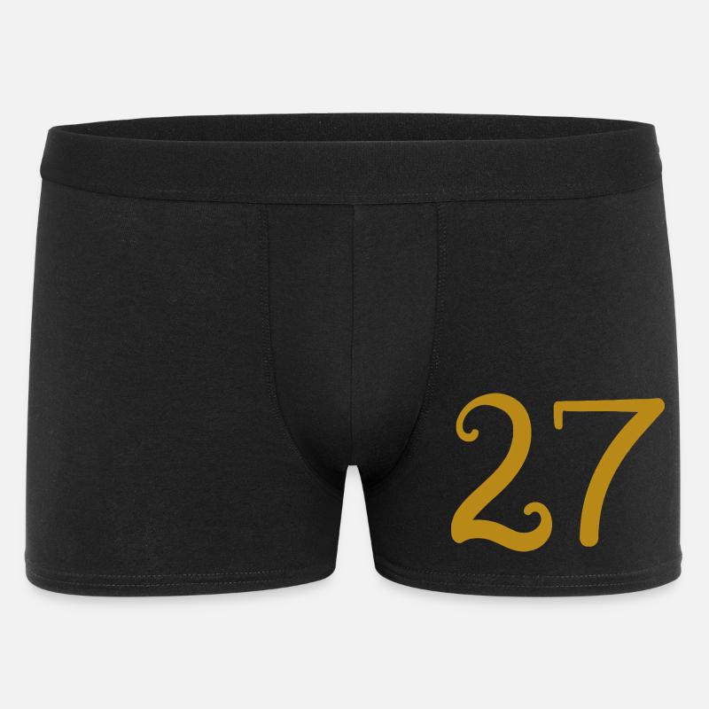 27 - Männer Boxer Shorts - Schwarz