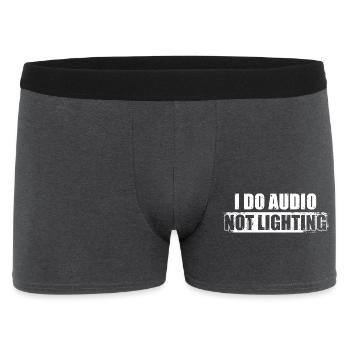 I do audio not lighting Tontechniker Toningenieur - Men's Boxer Shorts - charcoal grey - Front