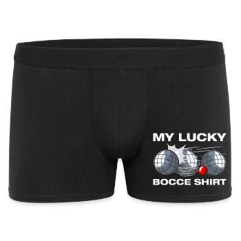 Mon joueur chanceux de bocce pétane boule - Boxer Homme - noir - Devant