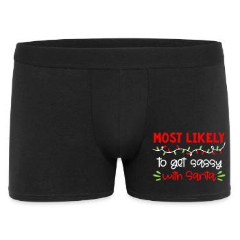 Most Likely to Get Sexy with Santa - Men's Boxer Shorts - black - Front