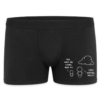 Linux Server Cloud Computing Lustiger Spruch - Männer Boxer Shorts - Schwarz - Vorne