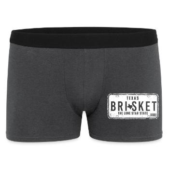 Maître de la Pit Lone Star BBQ en brisket texan - Boxer Homme - charbon - Devant