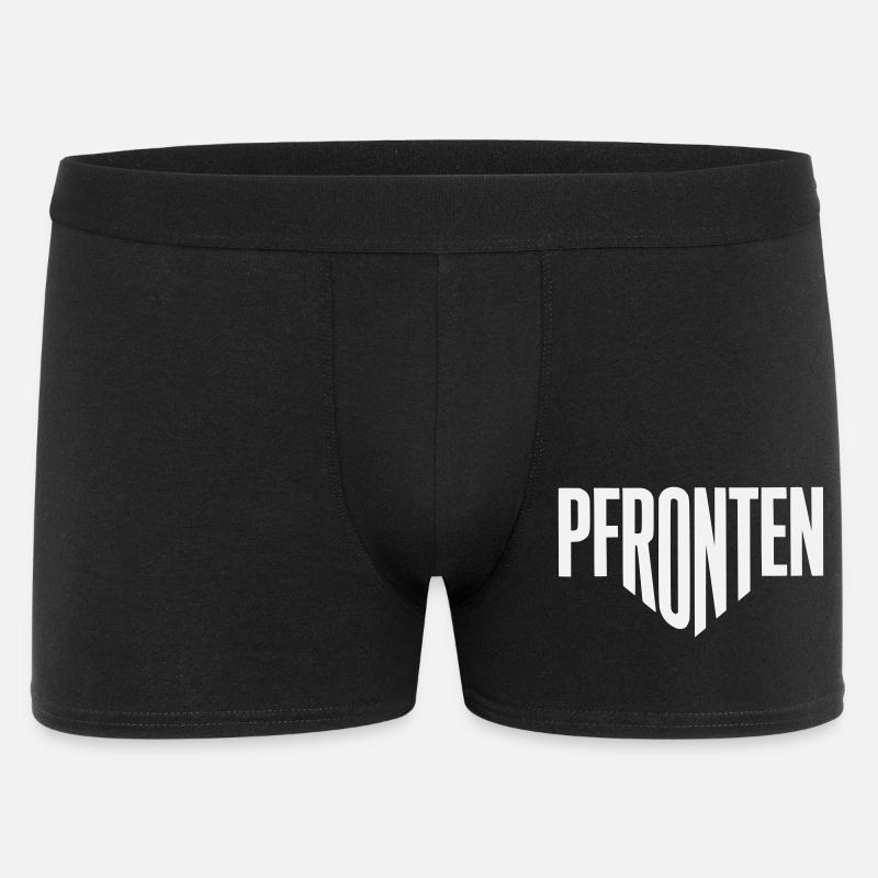 Pfronten Schriftzug  - Männer Boxer Shorts - Schwarz