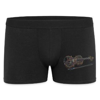 Instrument de musique de violon Dessin d’art Gravure - Boxer Homme - noir - Devant
