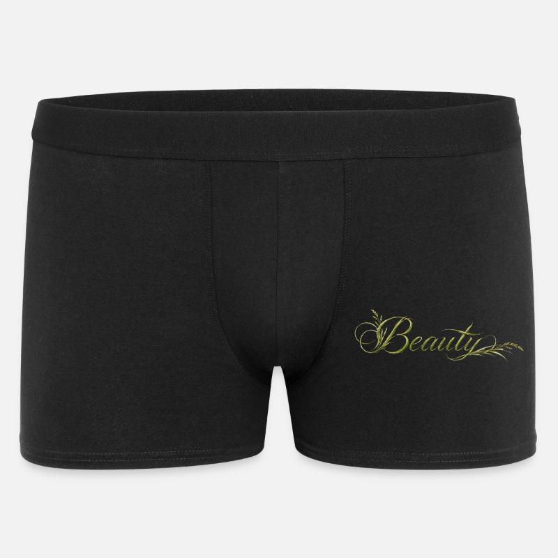 Beauty Lettering Nature Design - Men's Boxer Shorts - black