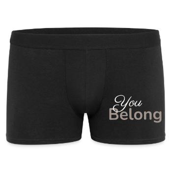 Vous appartenez Typographie Design Minimaliste Taupe - Boxer Homme - noir - Devant