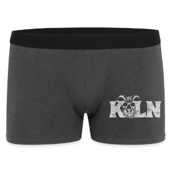 Geissbock cologne lettering - Men's Boxer Shorts - charcoal grey - Front