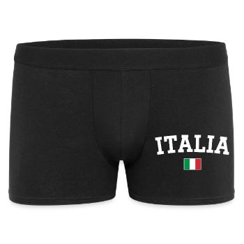 Drapeau italien Dessin blanc - Boxer Homme - noir - Devant