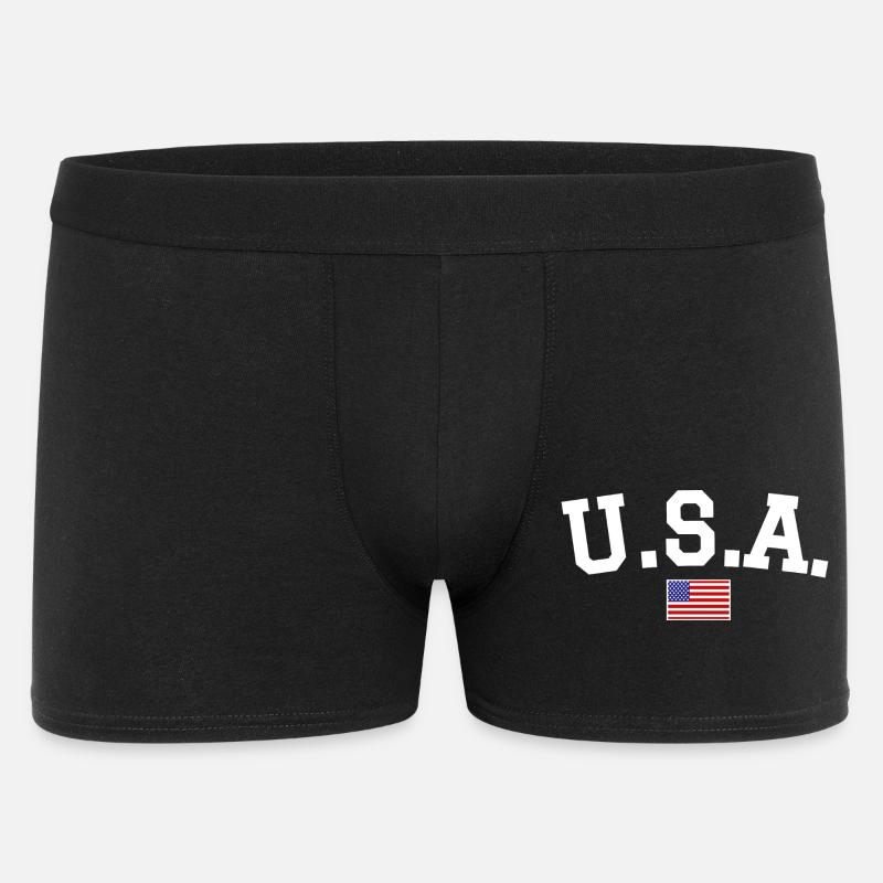 Drapeau américain Blanc - Boxer Homme - noir