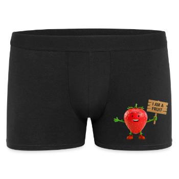Fraise avec un panneau - Boxer Homme - noir - Devant