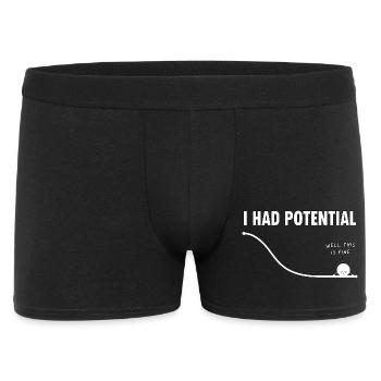 J’avais de l’humour à la Courbe Potentielle - Boxer Homme - noir - Devant