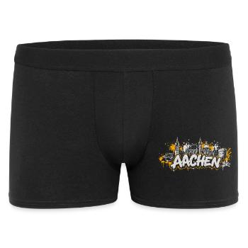 Aachen Graffiti Skyline Shirt - Männer Boxer Shorts - Schwarz - Vorne